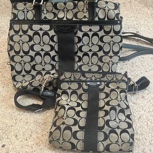 Classic coach shoulder bag and cross body bag